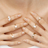 Round Moissanite Ring | 14k Solid Gold