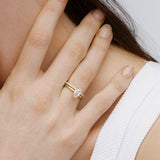 Pavé Moissanite Ring Band | 14k Solid Gold