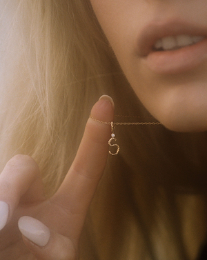 Textural Letter Necklace