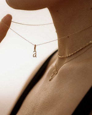 Textural Letter Necklace