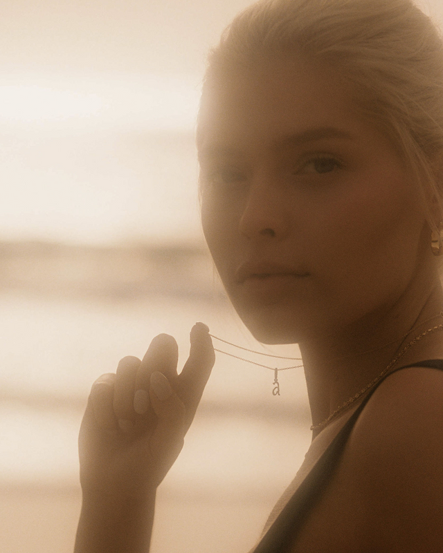 Textural Letter Necklace