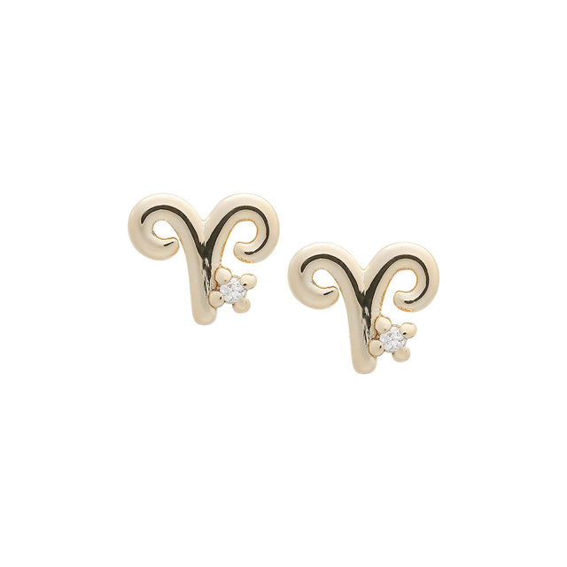 Aries Symbol Studs