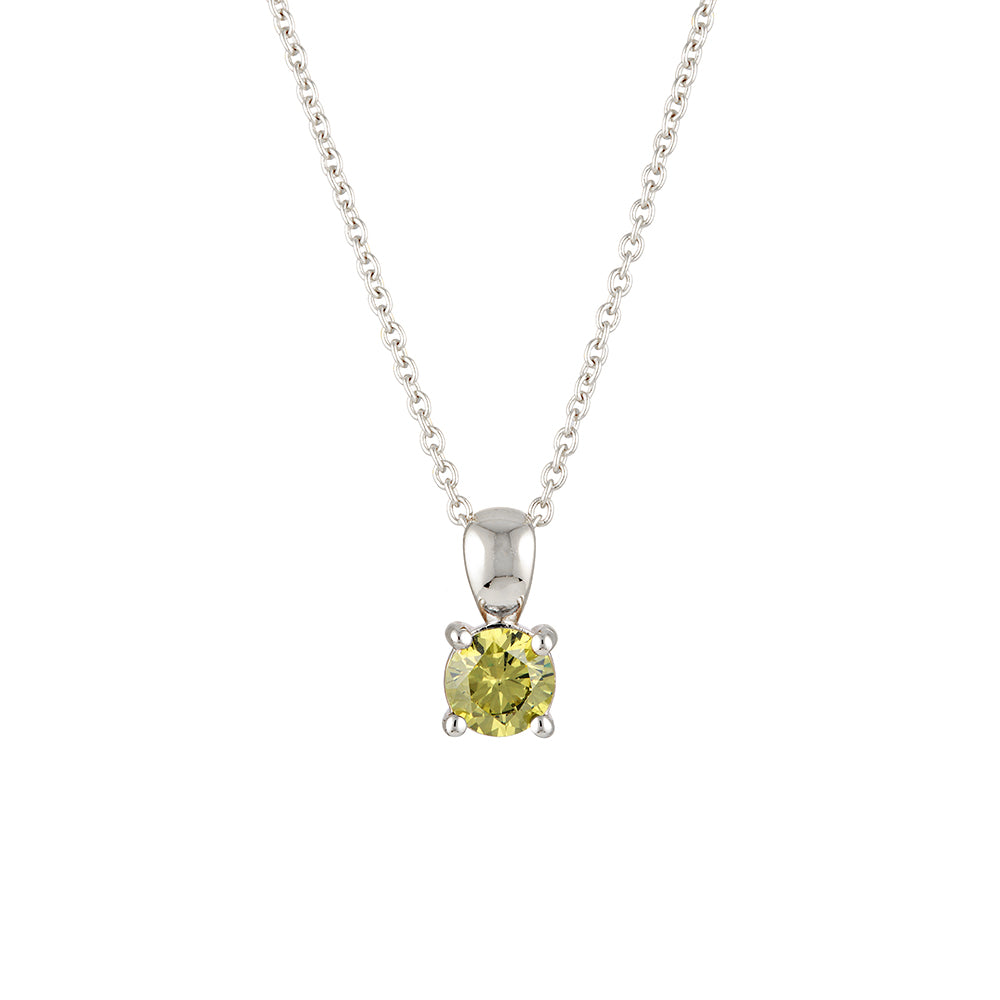 August Birthstone Necklace - Sterling Silver
