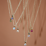 Birthstone Pendant - Sterling Silver