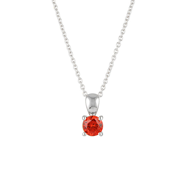 January Birthstone Necklace - Sterling Silver