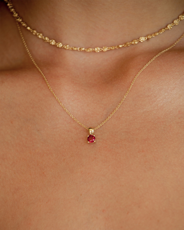 July Birthstone Necklace