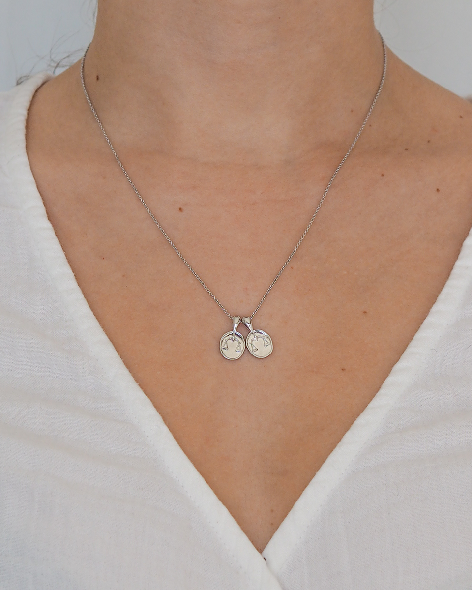 Libra II Necklace - Sterling Silver | 2 Small