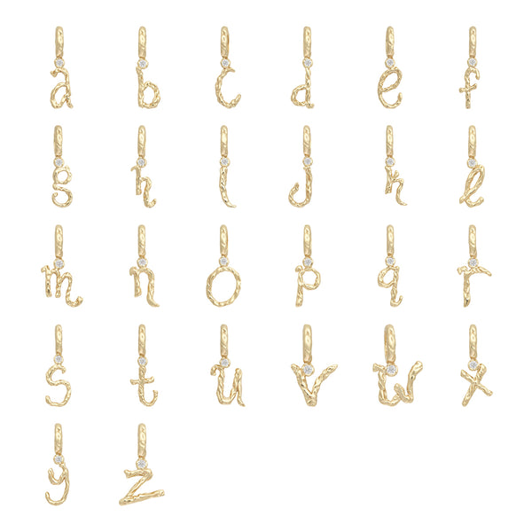 Textural Letter Necklace
