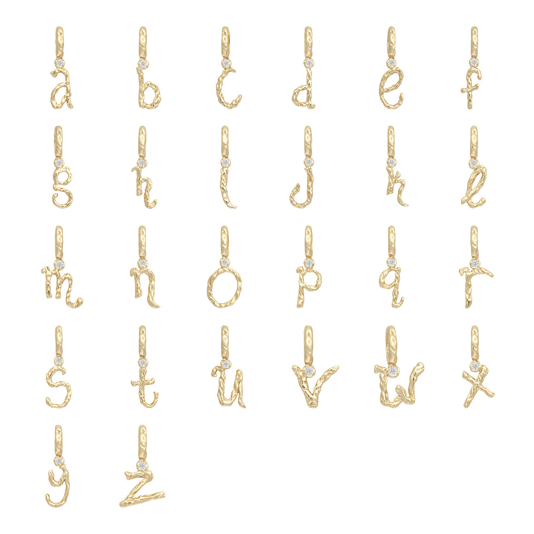 Textural Letter Necklace