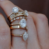 Round Moissanite Ring | 14k Solid Gold