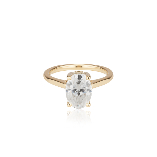 Oval Moissanite Ring | 14k Solid Gold