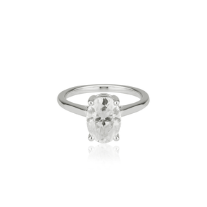 Oval Moissanite Ring | 14k Solid Gold