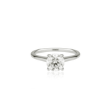 Round Moissanite Ring | 14k Solid Gold