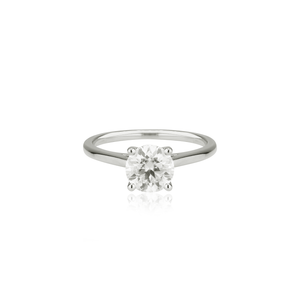 Round Moissanite Ring | 14k Solid Gold