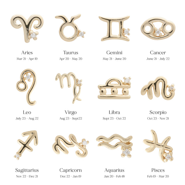 Capricorn Symbol Studs