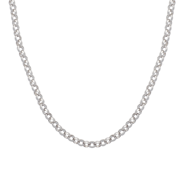 4mm Belcher Chain Necklace - Sterling Silver