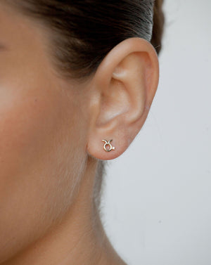 Taurus Symbol Studs