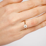 Round Moissanite Ring | 14k Solid Gold