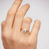 Round Moissanite Ring | 14k Solid Gold