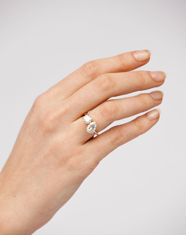 Toi Et Moi Moissanite Ring | 14k Solid Gold