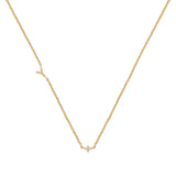 Petite Initial Necklace | 9k Solid Gold
