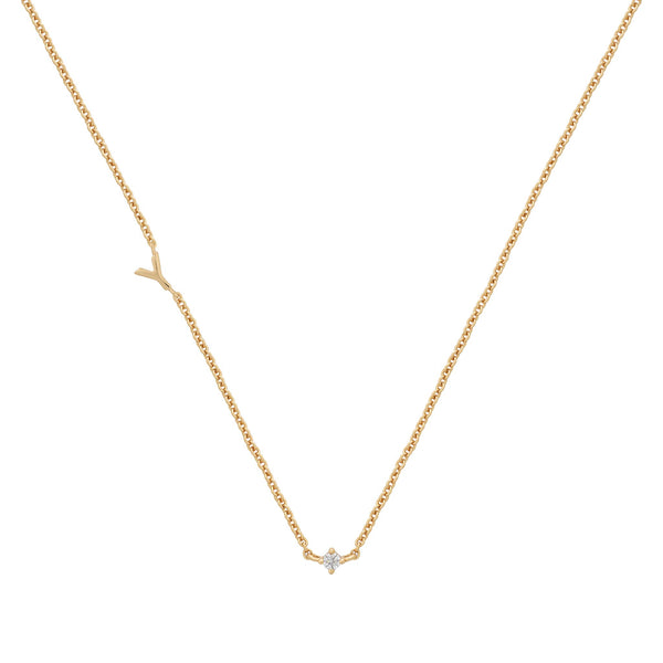 Petite Initial Necklace | 9k Solid Gold