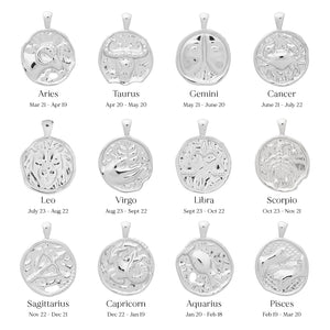 Large Zodiac II Pendant - Sterling Siver