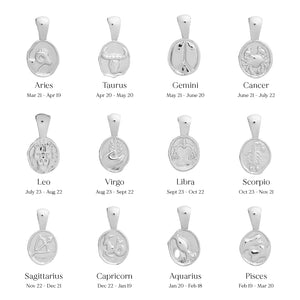 Small Zodiac II Pendant - Sterling Silver